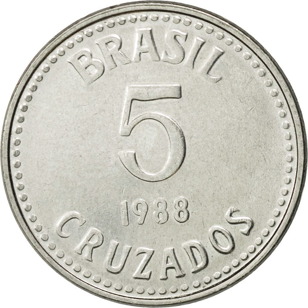 Brazil | 5 Cruzados Coin | Star | Km:606 | 1986 - 1988