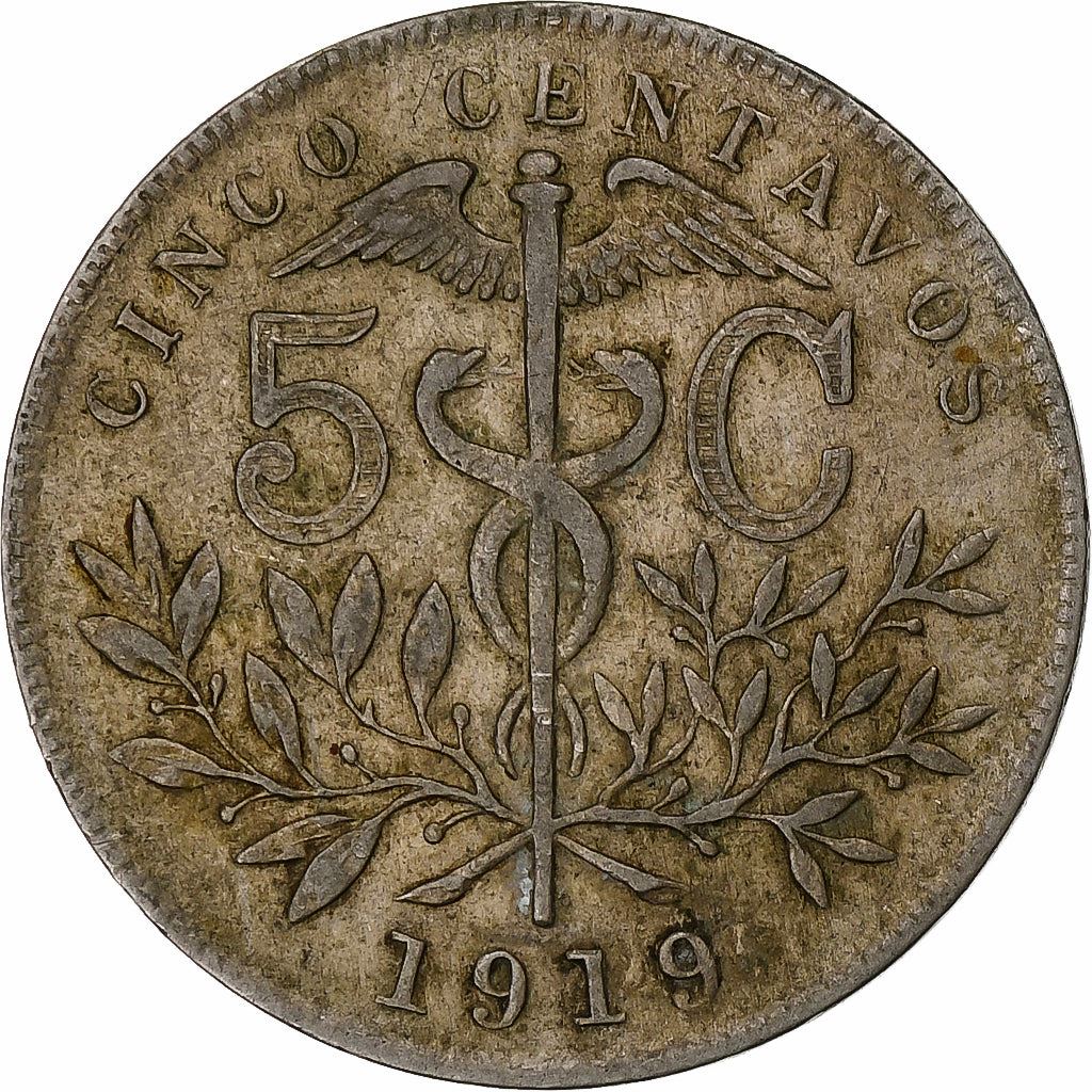 Bolivia | 5 centavos-mønt | Hermesstav | Kobber-nikkel | KM:173 | 1893-1919