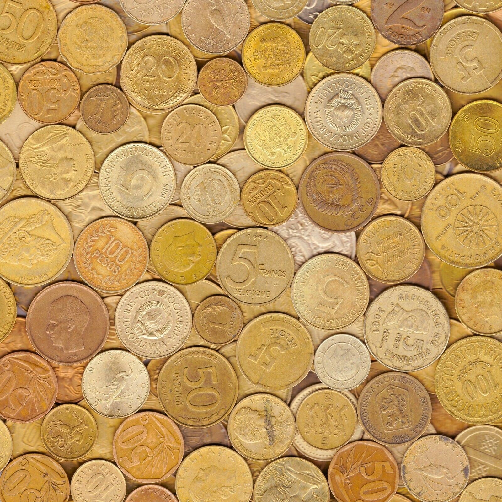 Bulk Lot Coins By Color | Copper | Nickel | Steel | Brass | 1/2lbs to 1lbs