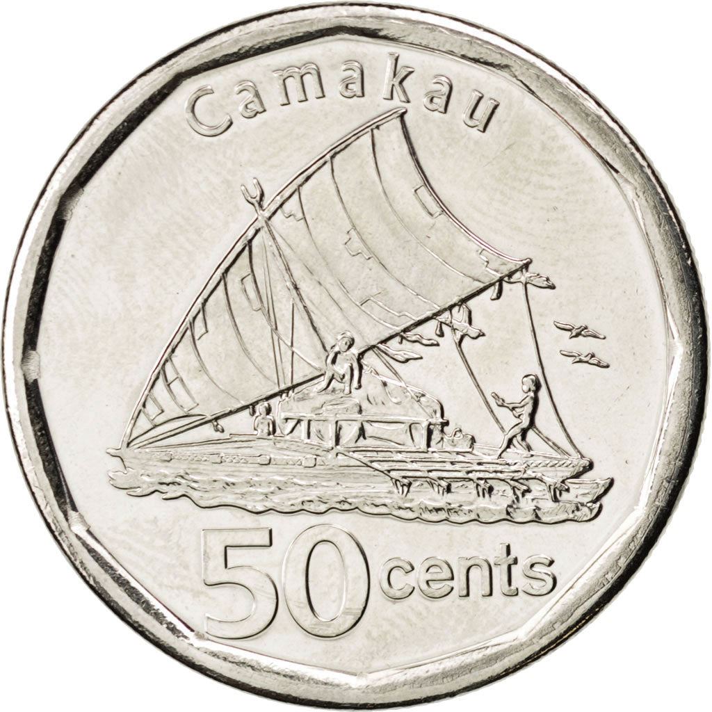 Fiji | 50 Cents Coin | Canoe | Km:335 | 2012 - 2017
