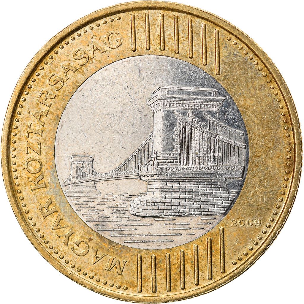 Hungary 200 Forint Coin | Szechenyi Chain Bridge | Budapest | KM826 | 2009 - 2011