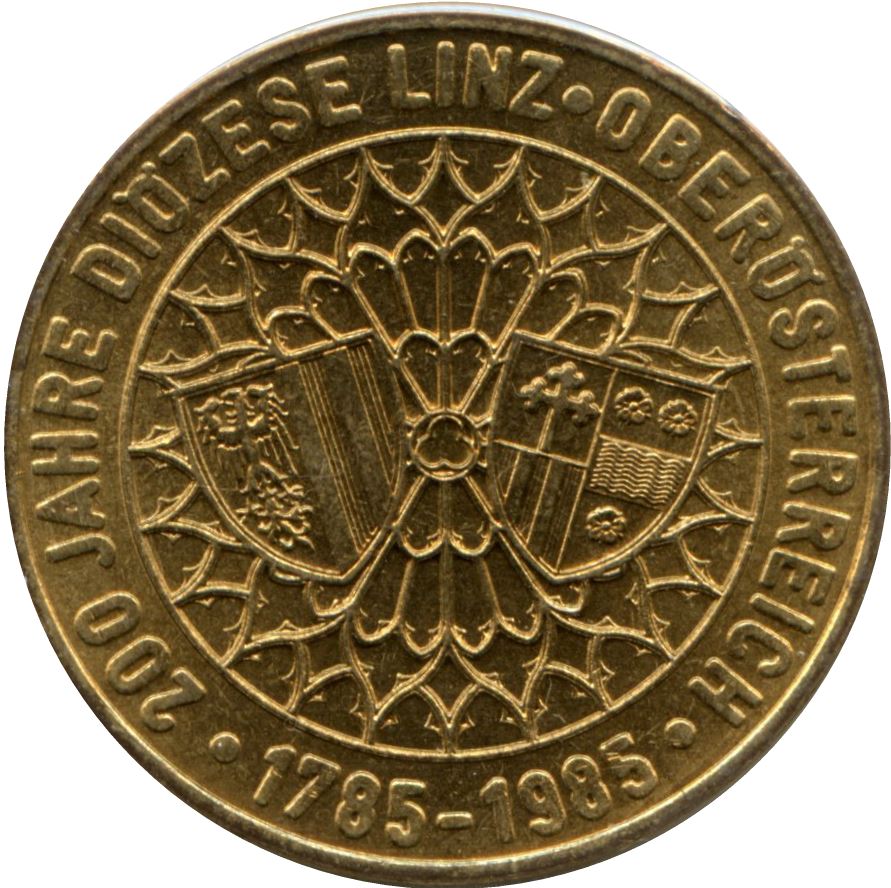 Austria | 20 Schilling Coin | Diocese Linz | Km:2970 | 1985 - 1993