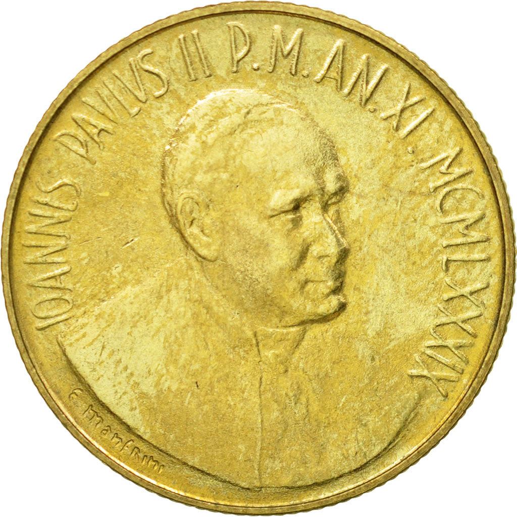 Vatikanstaten | 200 Lire-mønt | Johannes Paul II | Km:217 | 1989