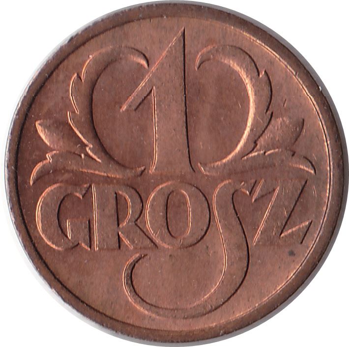 Poland | 1 Grosz | Eagle | KM8a | 1923 - 1939