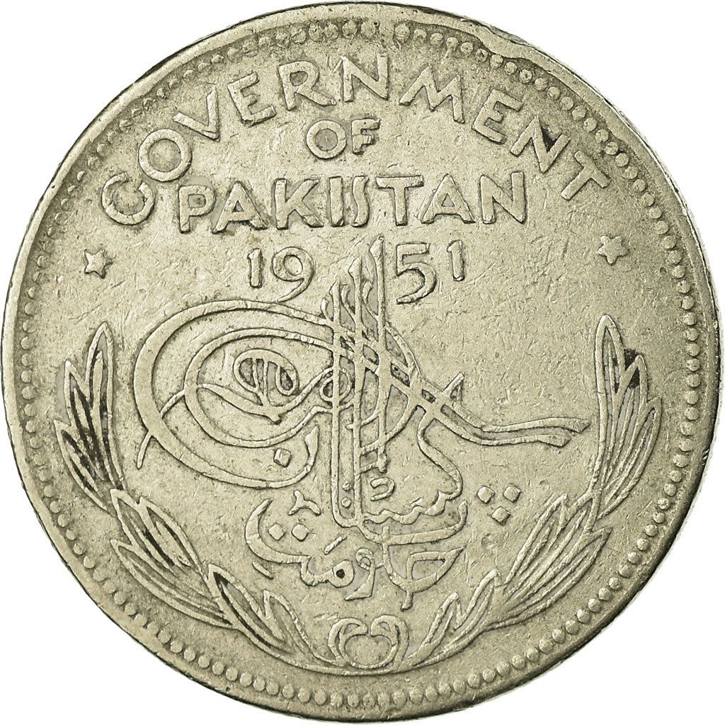Pakistan | 1/2 Rupee Coin | Crescent Moon | Km:6 | 1948 - 1951