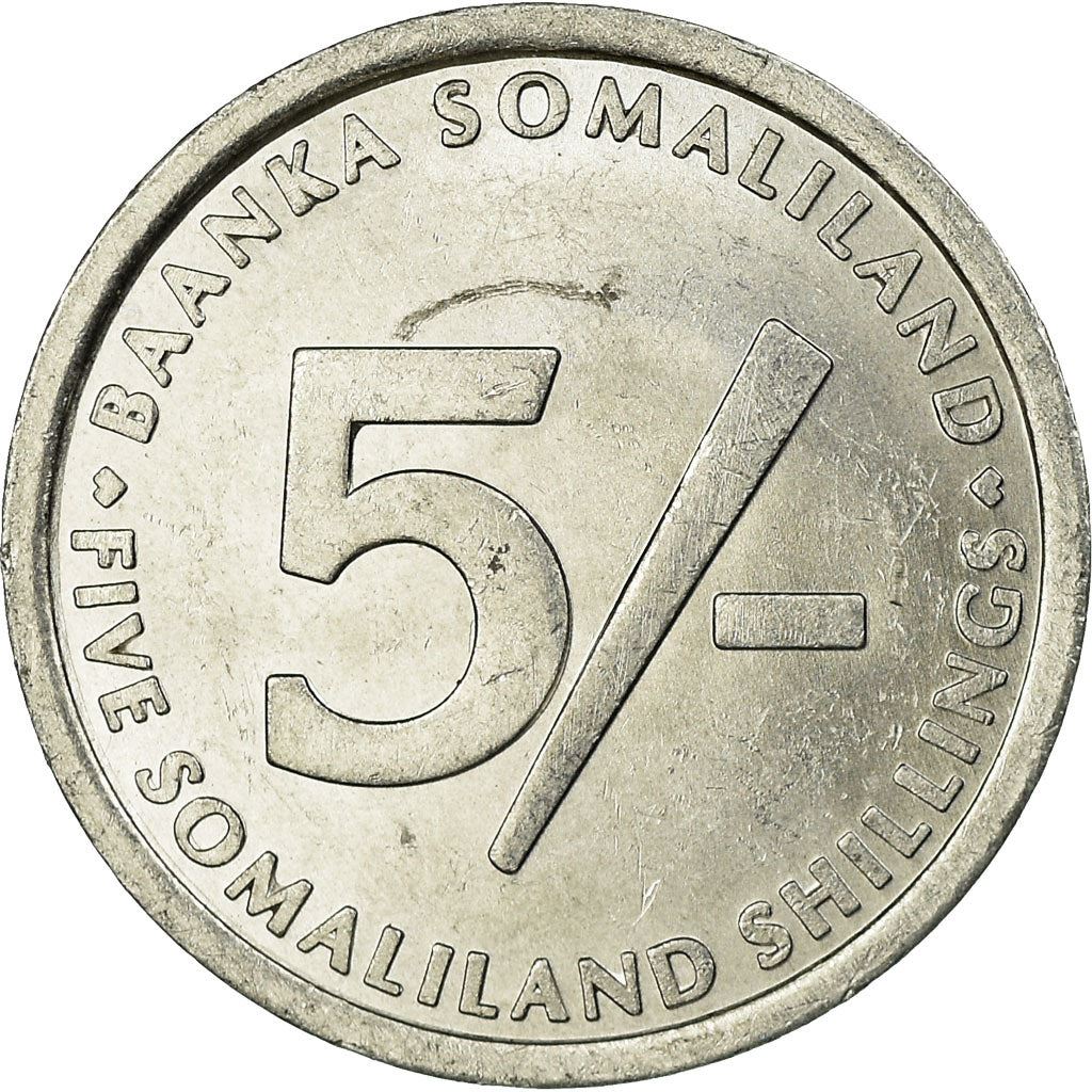 Somaliland | 5 Shillings Mynt | Elefanter | KM:19 | 2005