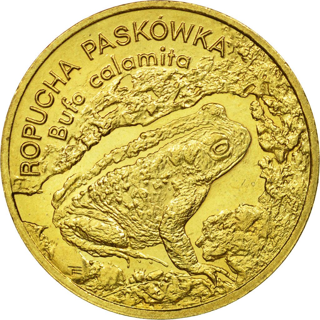 Poland | 2 Zlotys Coin | Ropucha Paskówka | Y:340 | 1998