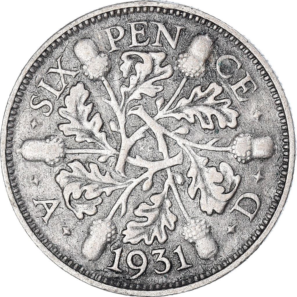 United Kingdom | 6 Pence Coin | George V | KM:832 | 1927 - 1936