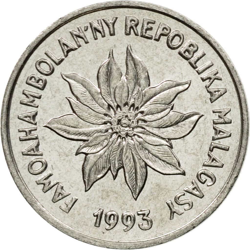Madagascar | 1 Franc Coin | Zebu | Flower | Km:8 | 1965 - 2002