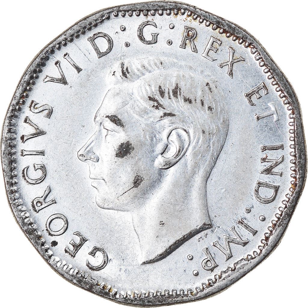 Canada | 5 Cents Coin | Chromium plated steel | KM:40a | 1944-1945