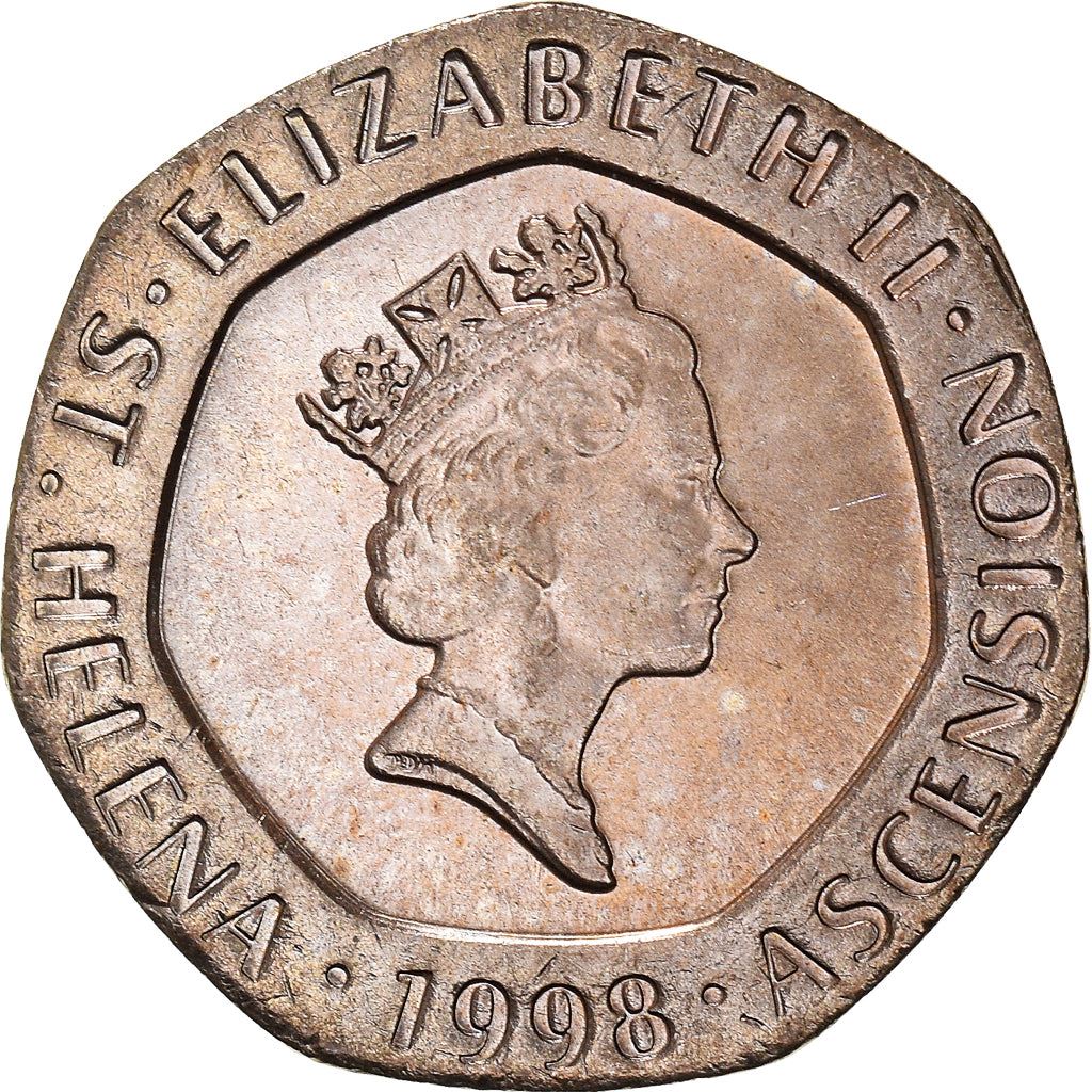 Sainte-Hélène et Ascension | Pièce de 20 Pence | Elizabeth II | Fleur d'ébène de Sainte-Hélène | Km : 21 | 1998 - 2022
