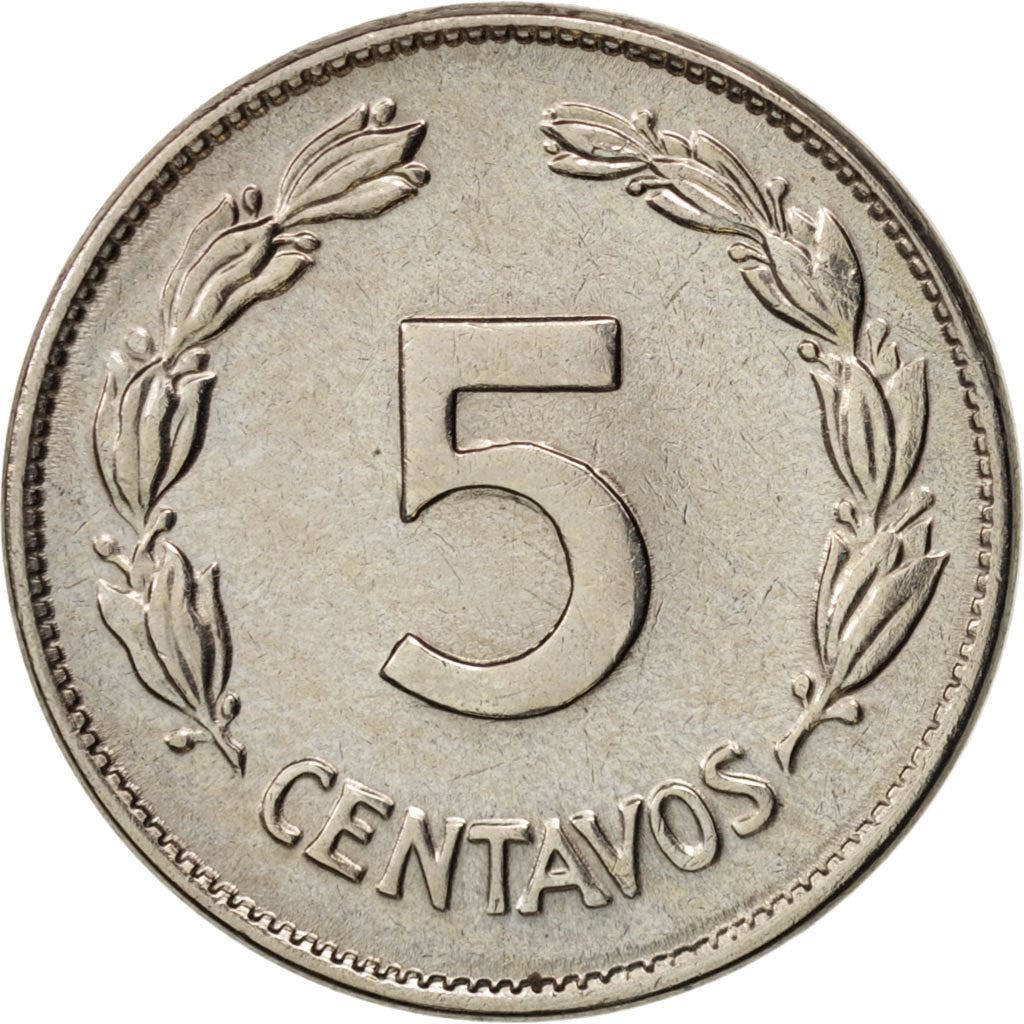 Ecuador | 5 Centavos Coin | Copper-nickel | Wreath | KM:75b | 1946