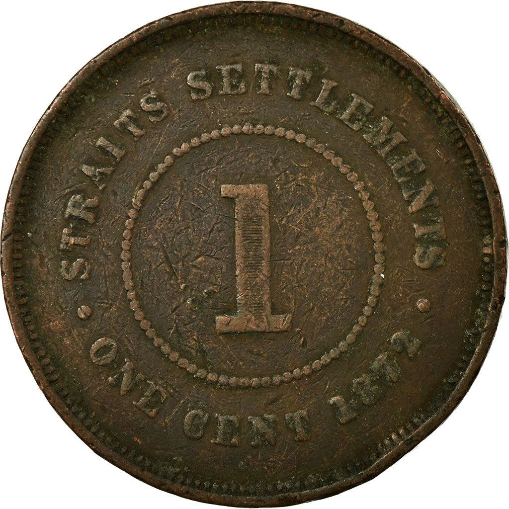 Straits Settlements | 1 Cent Coin | Queen Victoria | Copper | KM:9 | 1872-1883