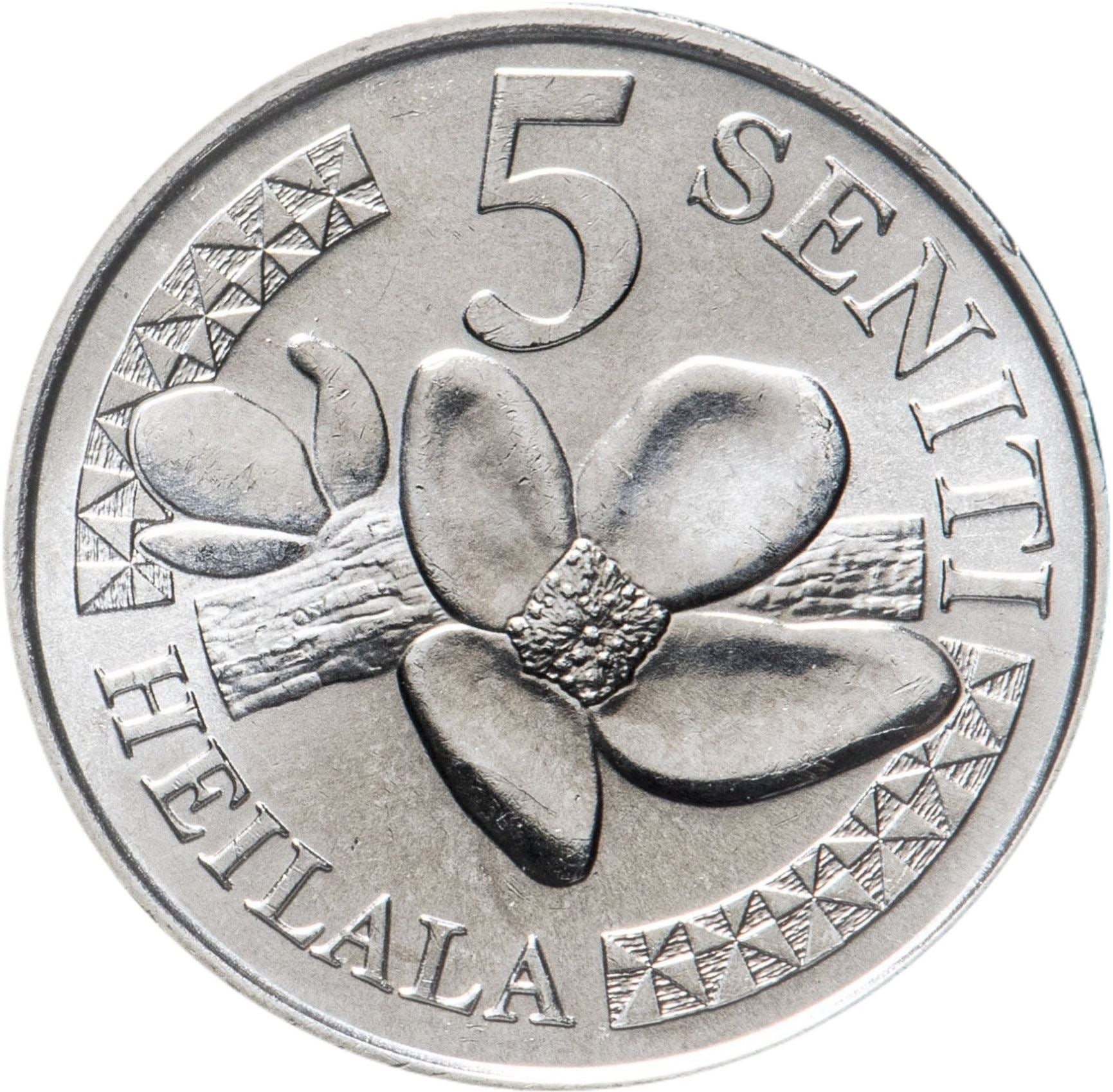 Tonga | 5 Seniti Coin | King Tupou VI | Heilala Flower | KM:237 | 2018