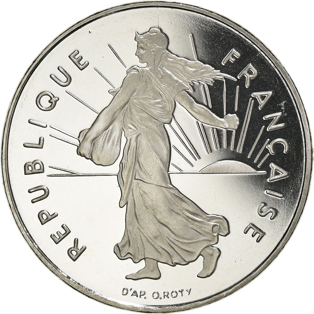 French 1 Franc Coin | Signature D'AP. O.ROTY | proof | KM925.2 | France | 1991 - 2001