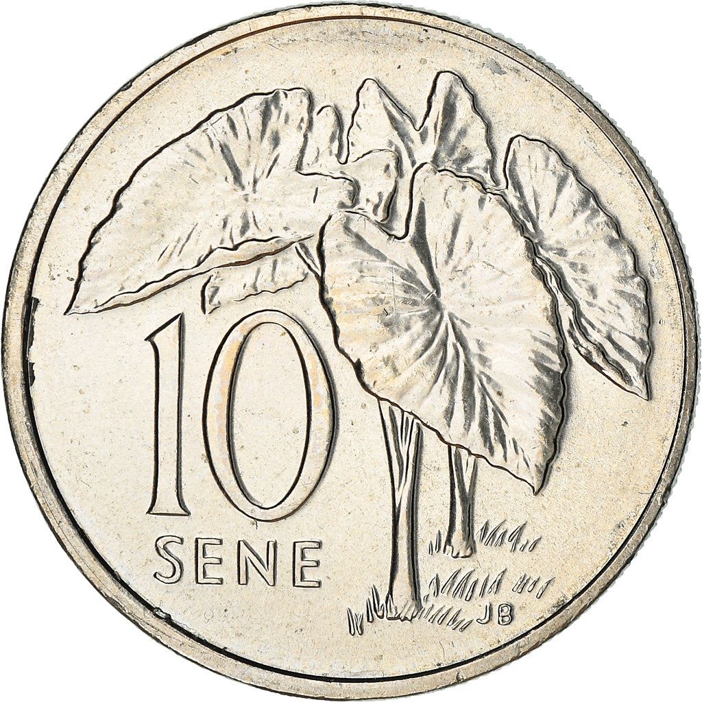 Samoa | 10 Sene Coin | Malietoa Tanumafili II | Taro Plant | Km:15 | 1974 - 2000