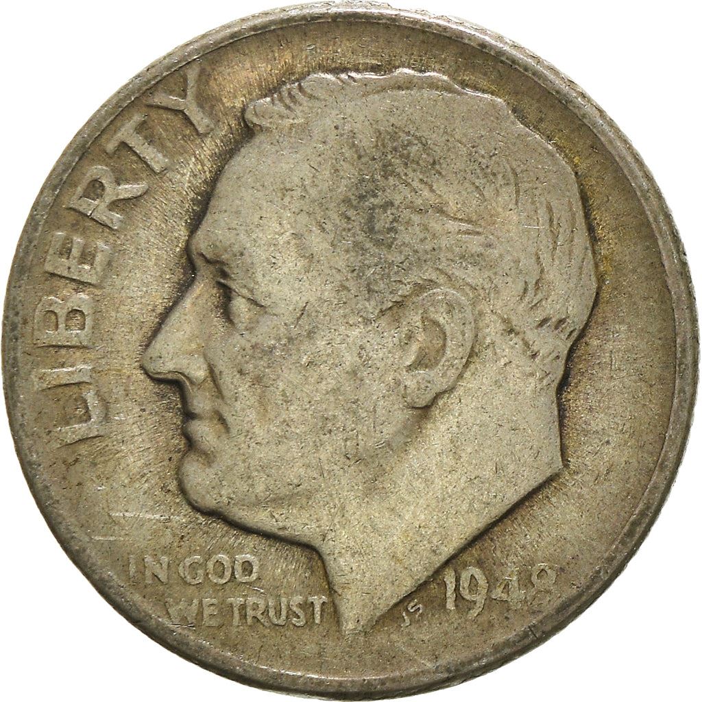 Vereinigte Staaten | 1 Dime Münze | Franklin D. Roosevelt | KM:195 | 1946 - 1964
