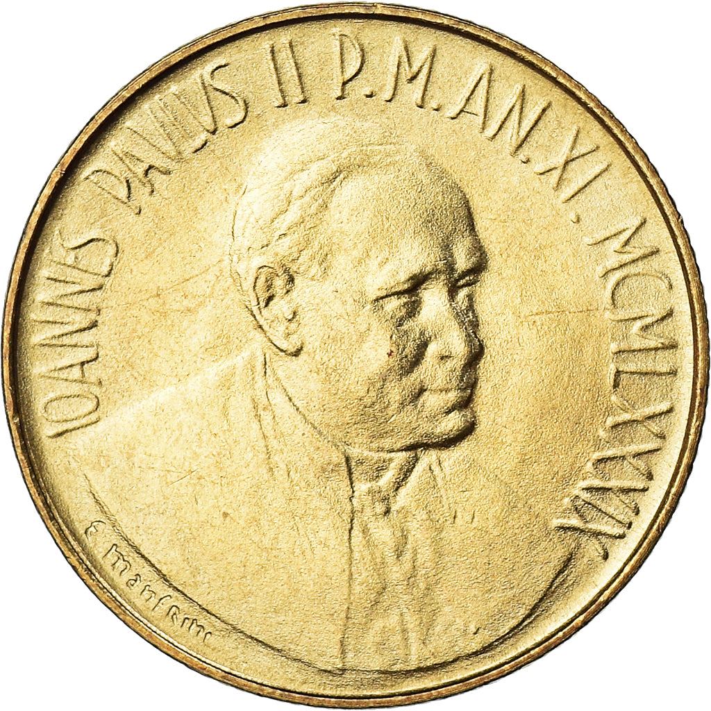Vatikanstaten | 200 Lire-mønt | Johannes Paul II | Km:217 | 1989