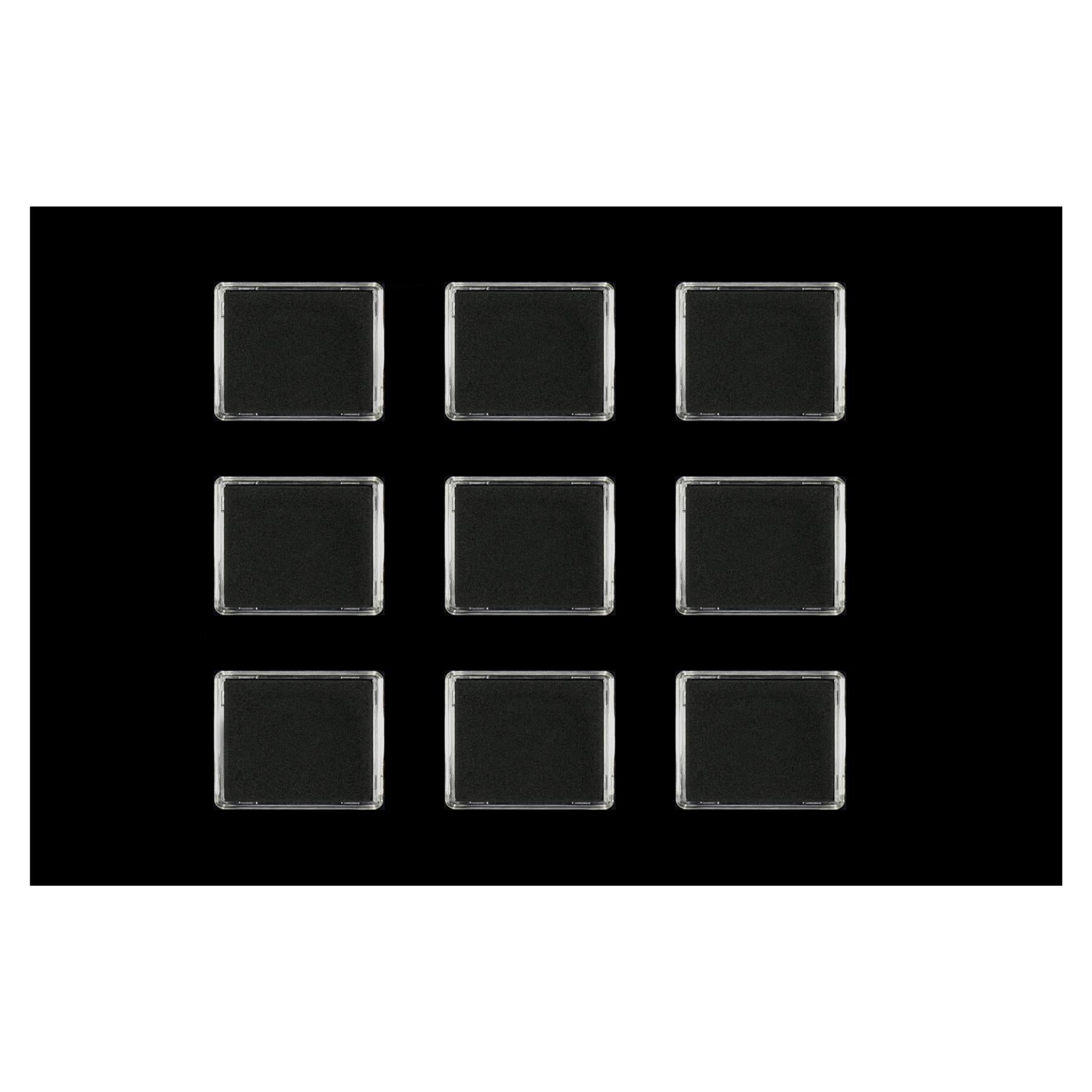 M-BOX Coin Box | Box for Presenting Coins in Square Capsules | 4 Sizes - XS to L | 12 Compartment Variations - 1 to 20