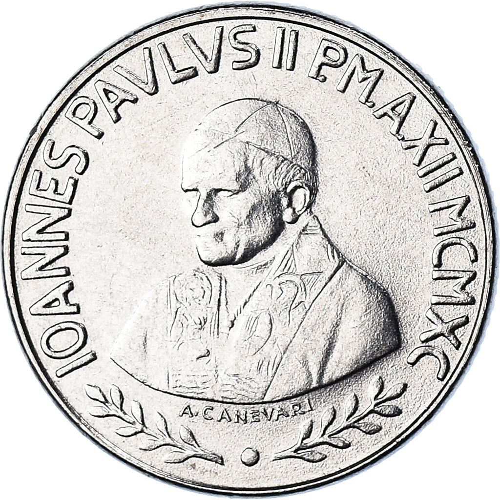 Vatican City | 100 Lire Coin | St. Benedict | Km:223 | 1990