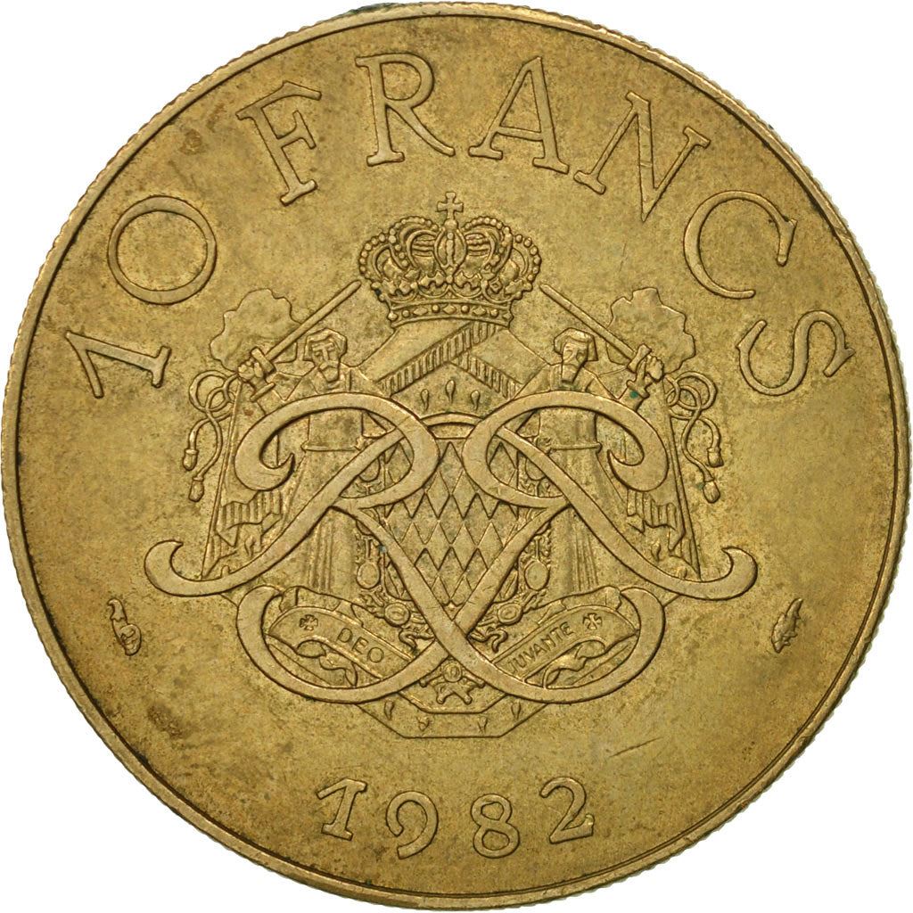 Monaco | 10 Francs Coin | Rainier III | Km:154 | 1975 - 1982