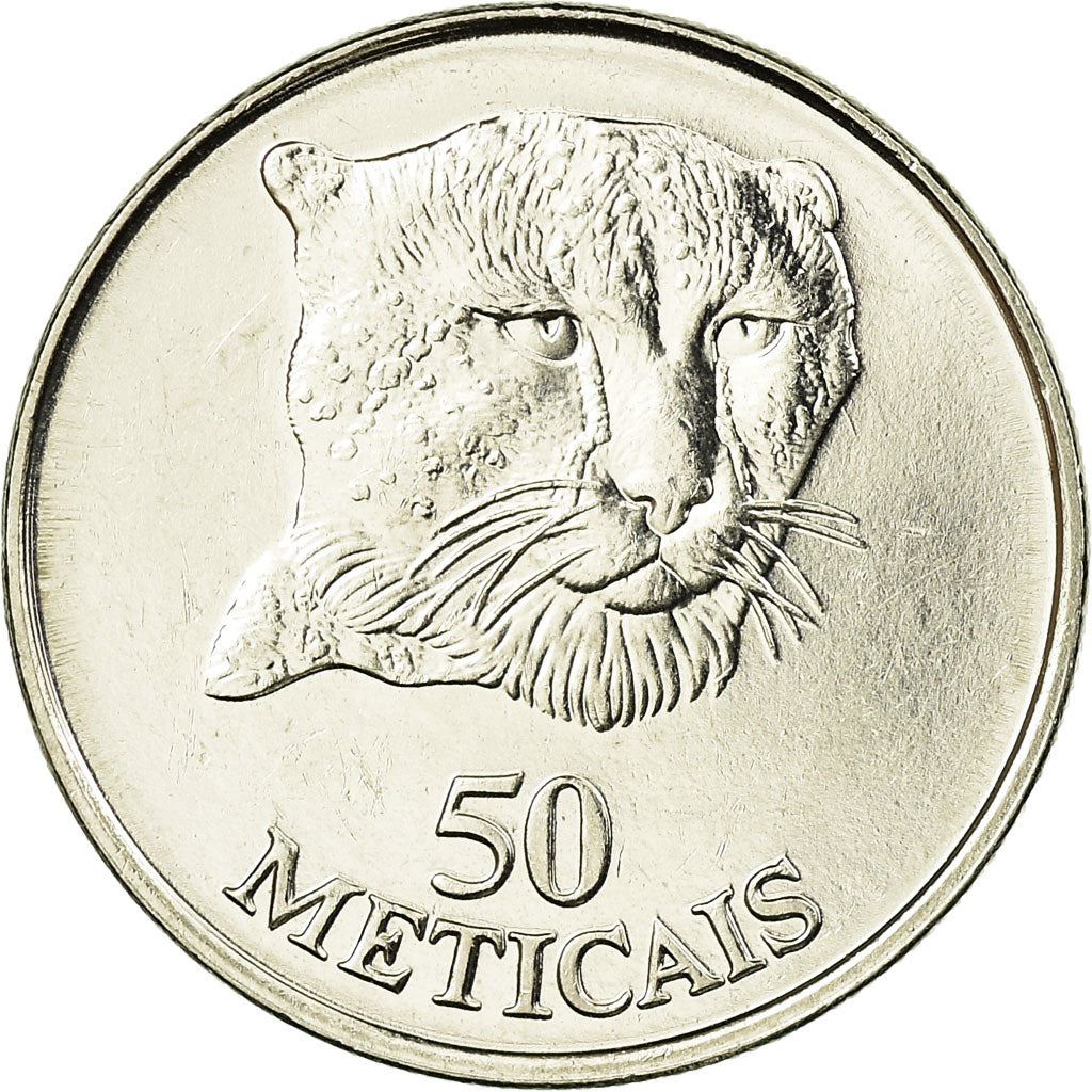 Mozambique 50 Meticais Coin | Leopard | KM119 | 1994