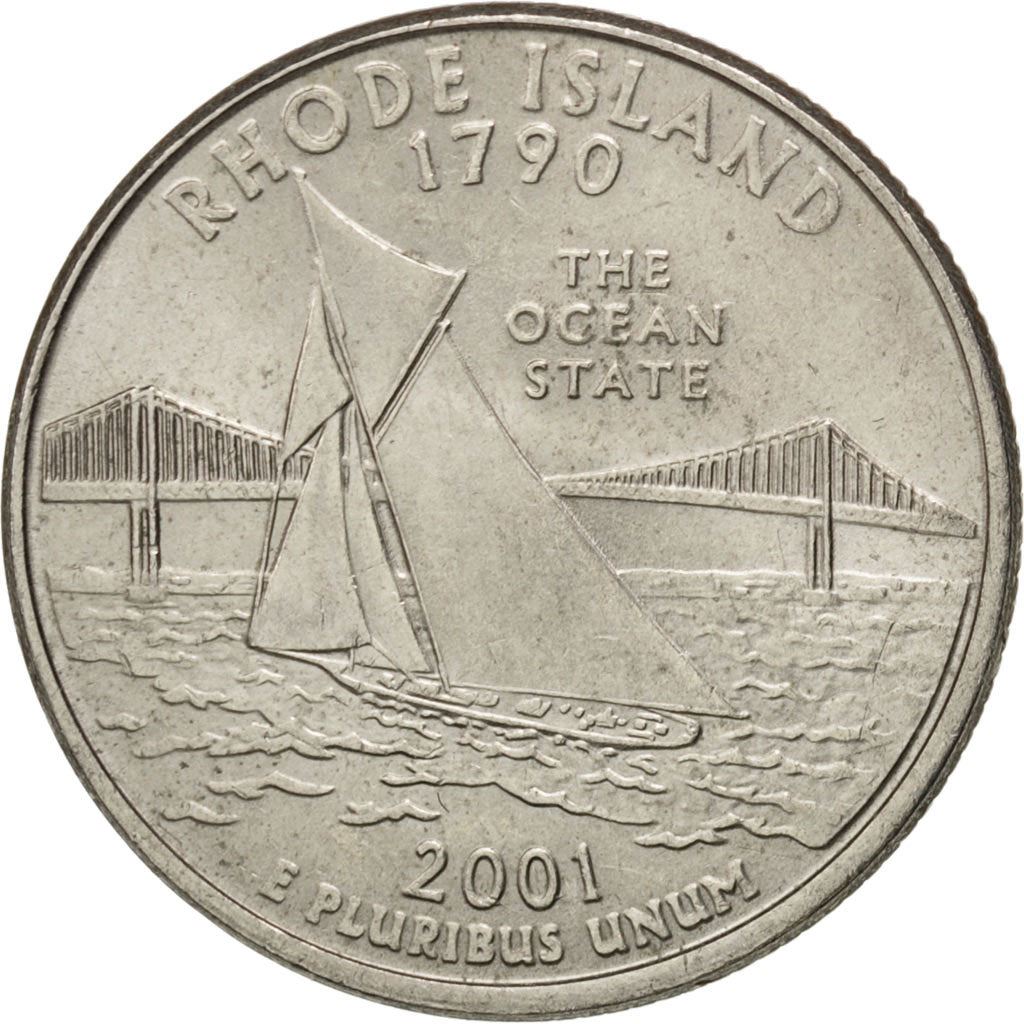 United States | 1/4 Dollar Coin | Rhode Island | Km:320 | 2001