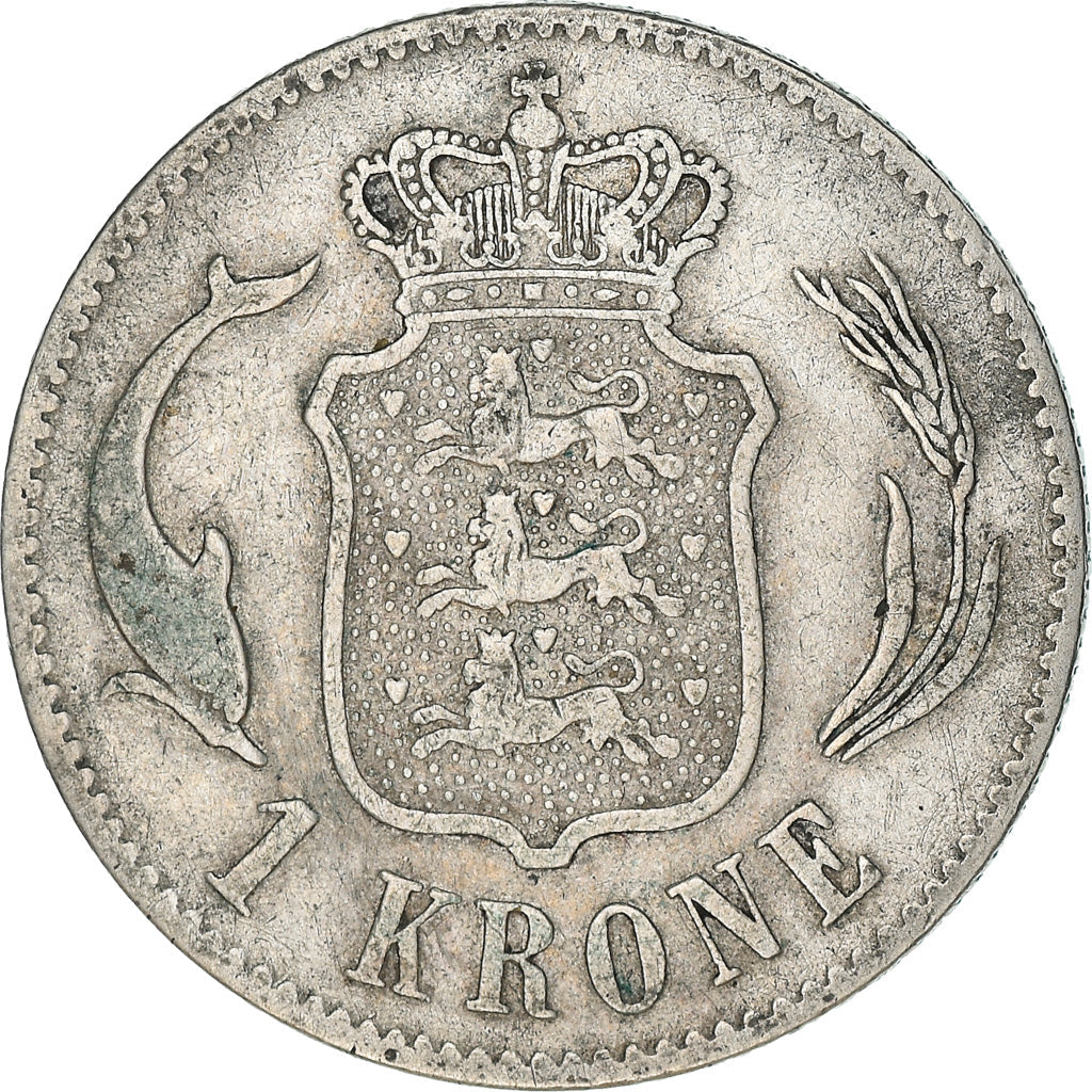 Denmark | 1 Krone Coin | Christian IX | KM:797 | 1875 - 1898