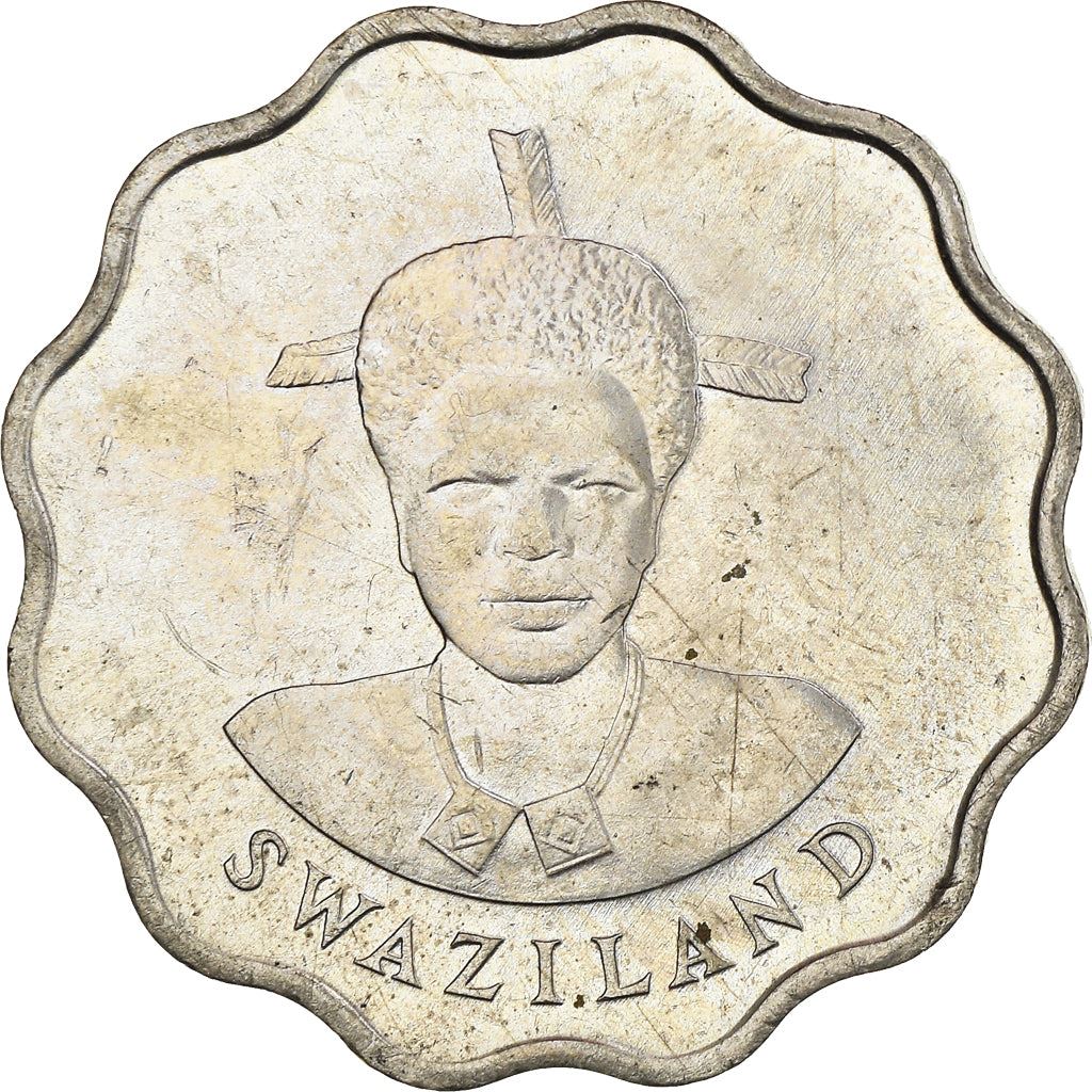 Kingdom of Swaziland | 20 Cents Coin | King Mswati III | Elephant | Km:42 | 1986