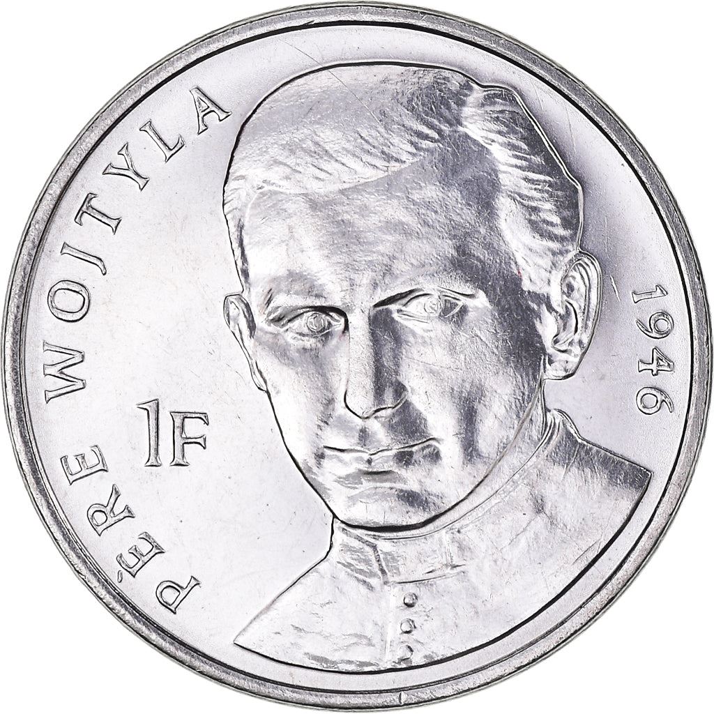 Democratic Republic of the Congo | 1 Franc Coin | Pope John Paul II | Km:156 | 2004