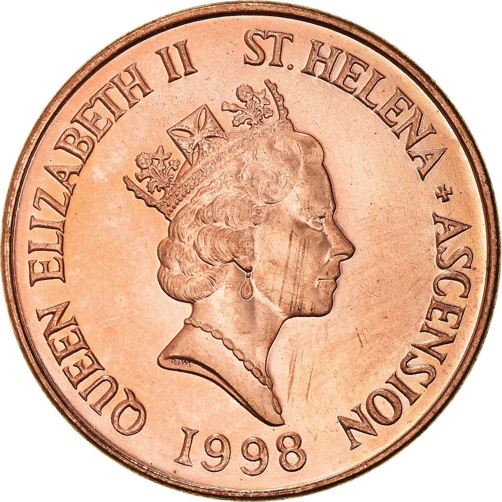 St. Helena und Ascension | 2 Pence Münze | Elizabeth II | Esel | Brennholz | Km:12A | 1998 - 2022