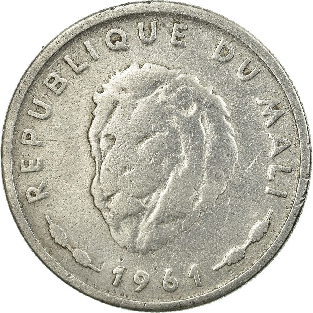 Mali | 25 Francs Maliens Coin | Lion's head | Km:4 | 1961