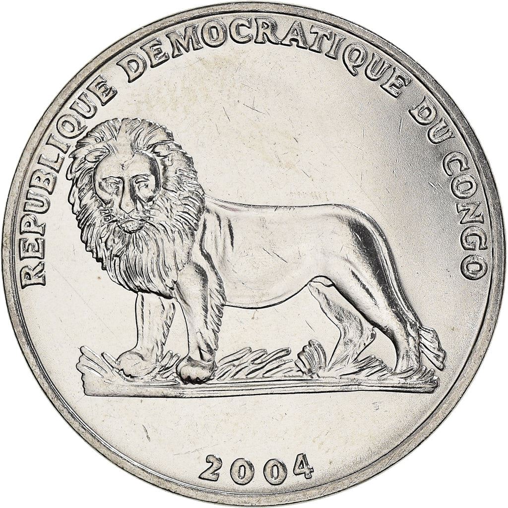 Democratic Republic of the Congo | 1 Franc Coin | Pope John Paul II | Km:156 | 2004