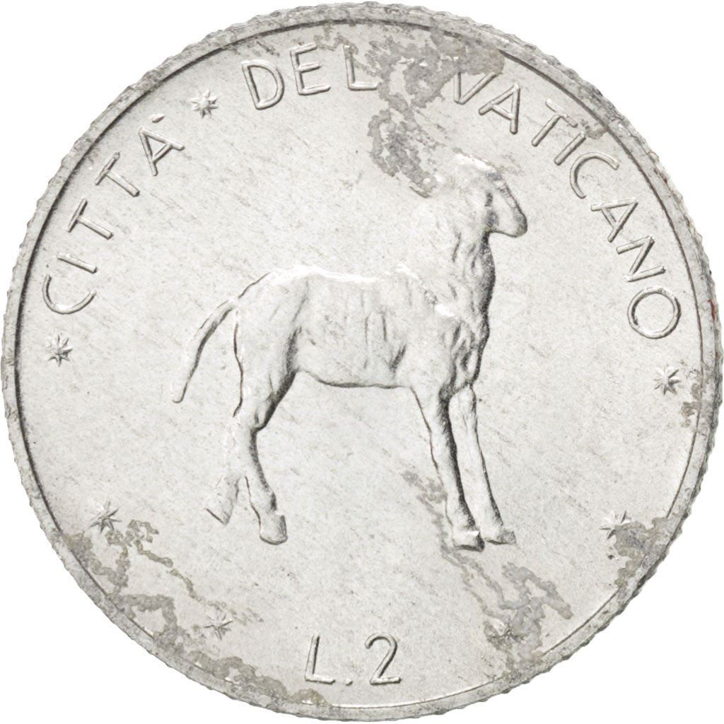 Watykan | Moneta 2 Lire | Baranek | Km:117 | 1970 - 1977