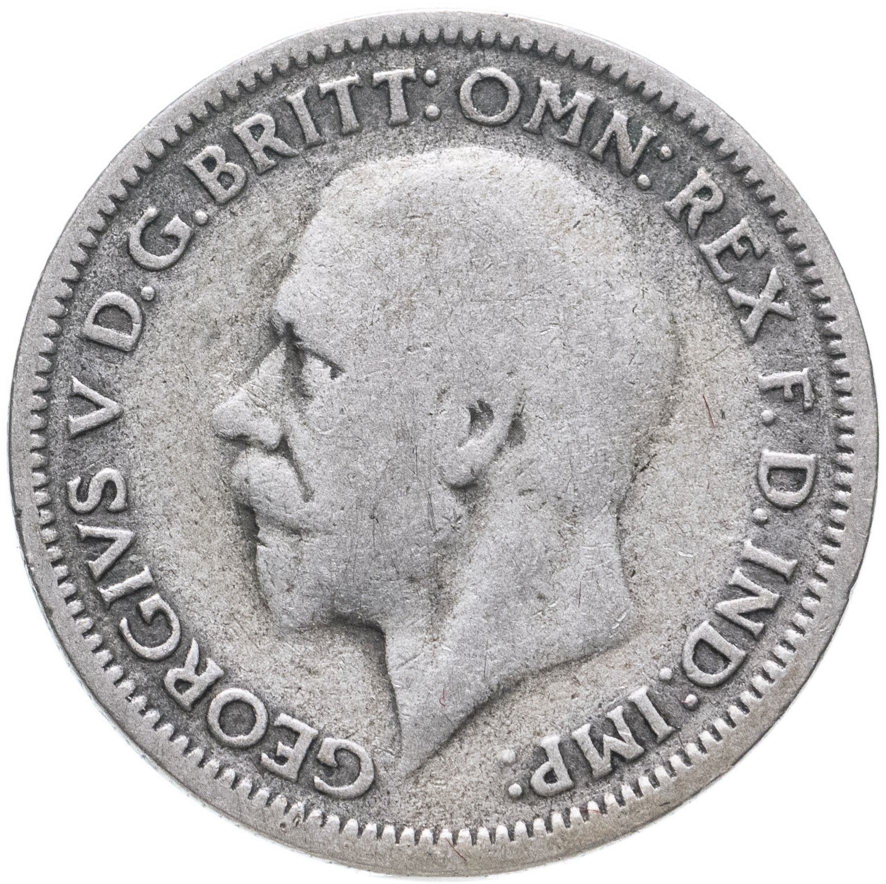 United Kingdom | 6 Pence Coin | George V | KM:832 | 1927 - 1936