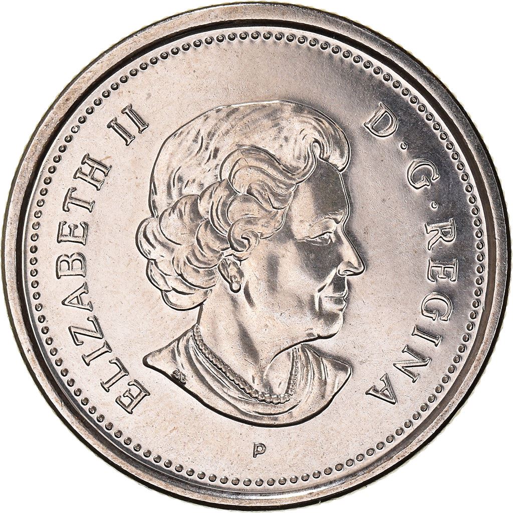 Canada | 25 Cents Coin | Saint Croix Island | Nickel plated steel | KM:628 | 2004