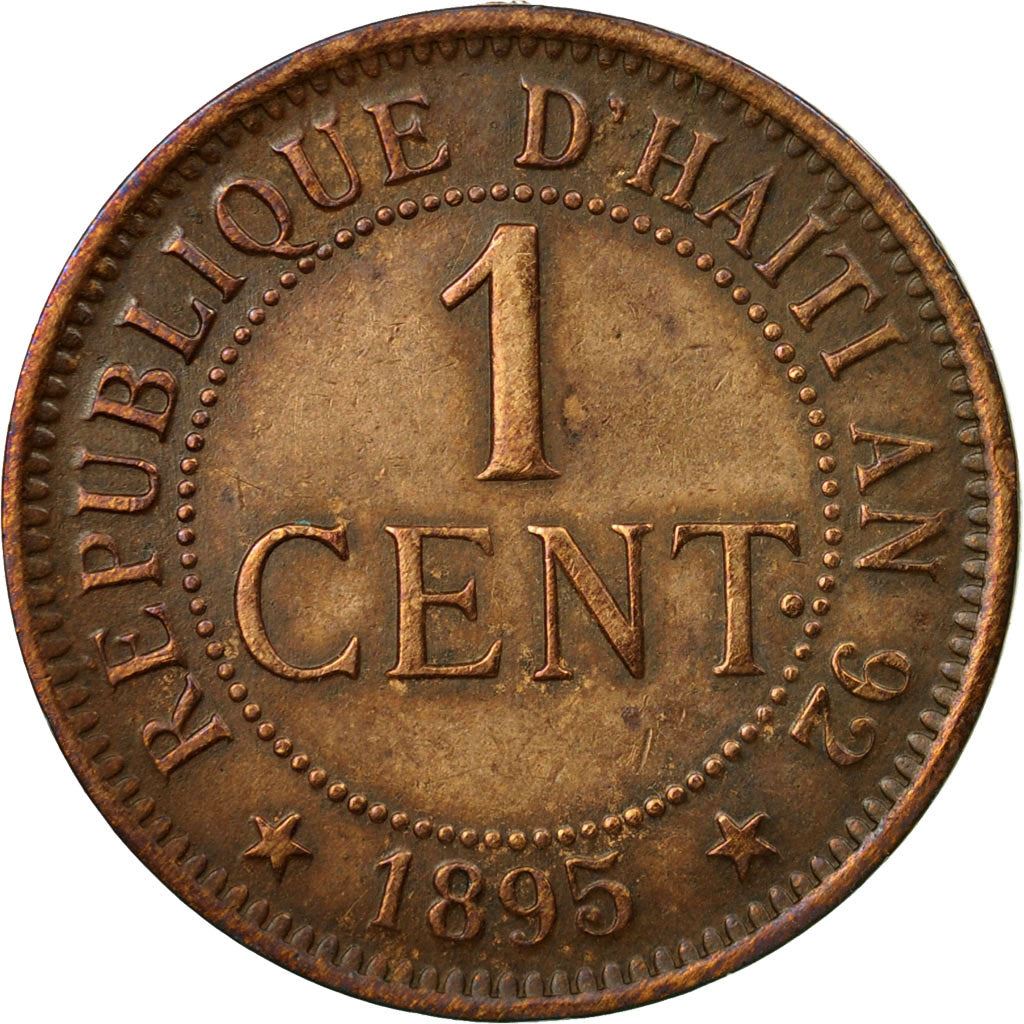 Haiti | 1 Centime Coin | Palm Tree | Cannon | Km:48 | 1886 - 1895