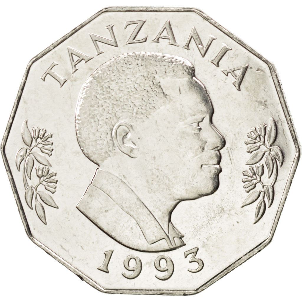 Tanzania | 5 Shilingi Coin | Cow | Corn | Km:23A | 1990 - 1993