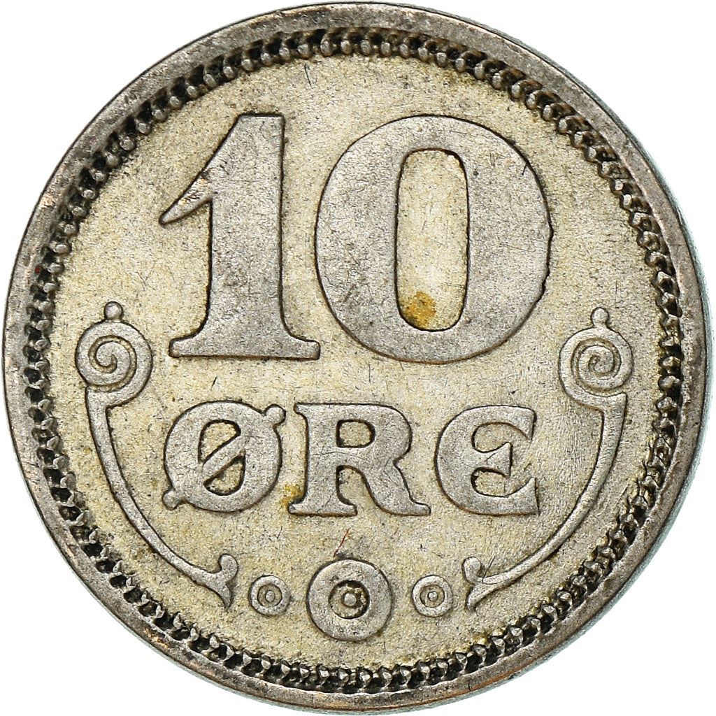 Denmark | 10 Ore Coin | Monogram | Km:818 | 1914 - 1919