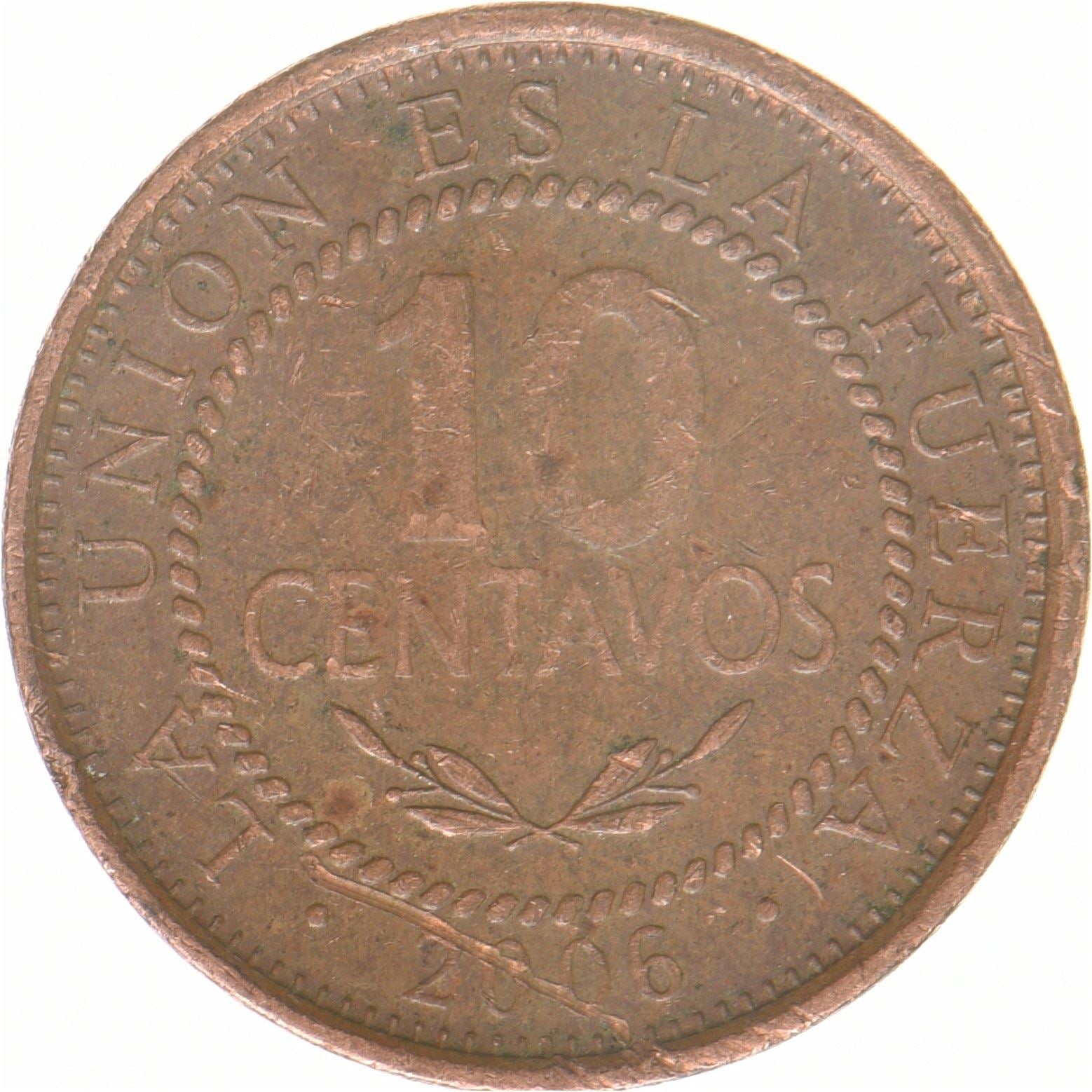 Bolivija | 10 centavų moneta | variu dengtas plienas | KM:213 | 2001–2008