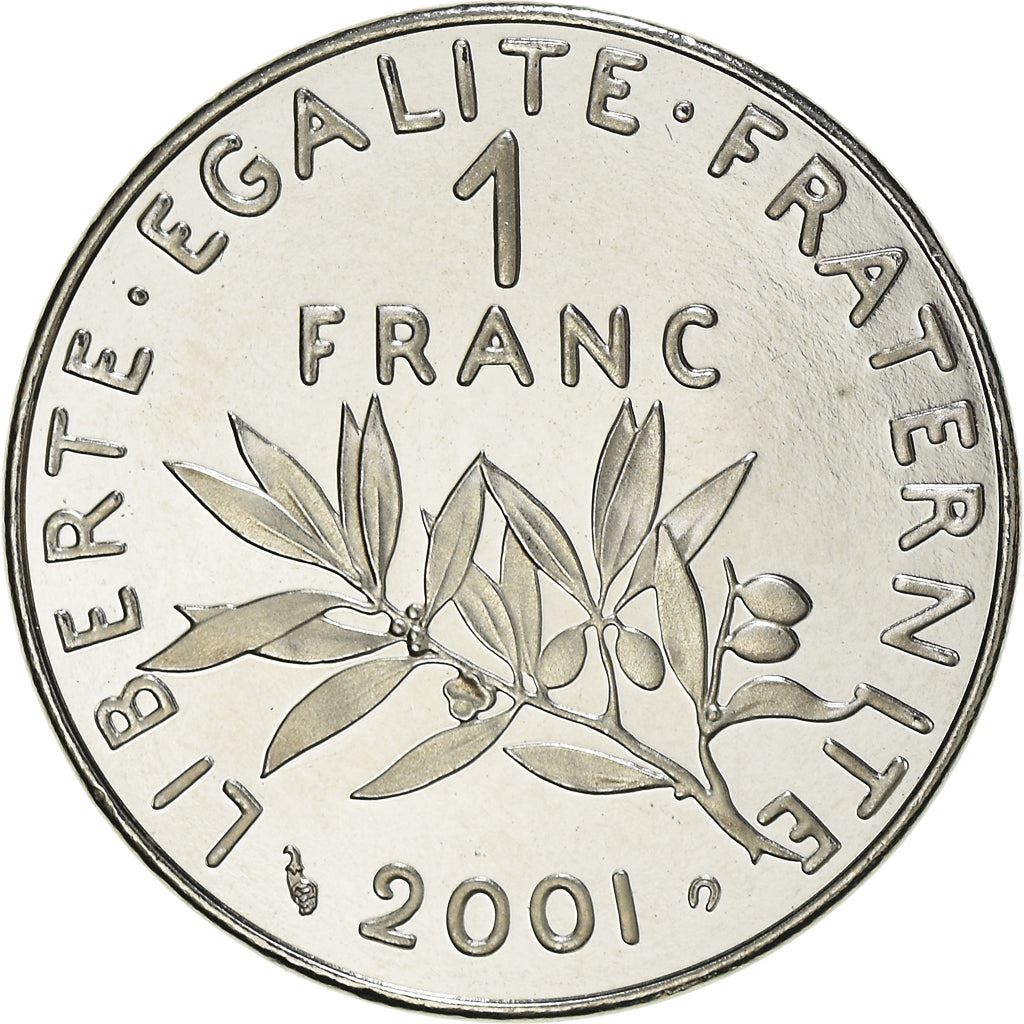 French 1 Franc Coin | Signature D'AP. O.ROTY | proof | KM925.2 | France | 1991 - 2001