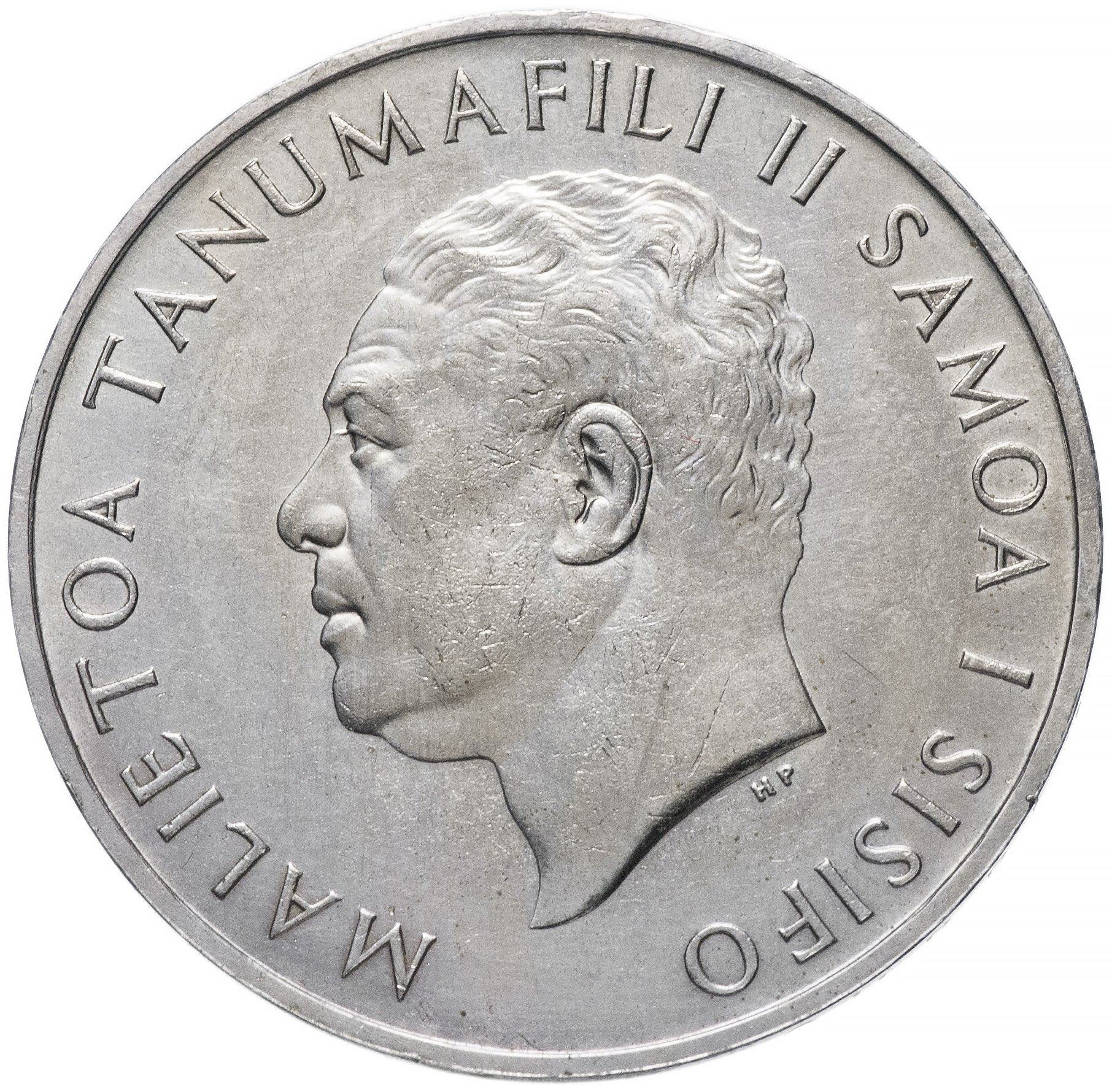 Samoa | 1 Tala Coin | Malietoa Tanumafili II | Shield | Crux Constellation | KM:7 | 1967
