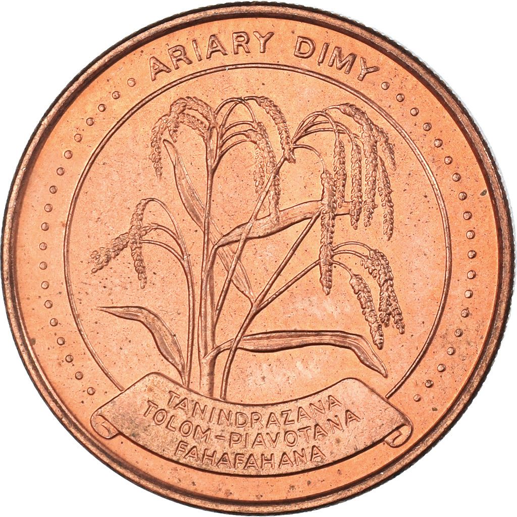 Madagaskaras | 5 Ariary moneta | Žvaigždė | Ryžiai | Km:17 | 1992