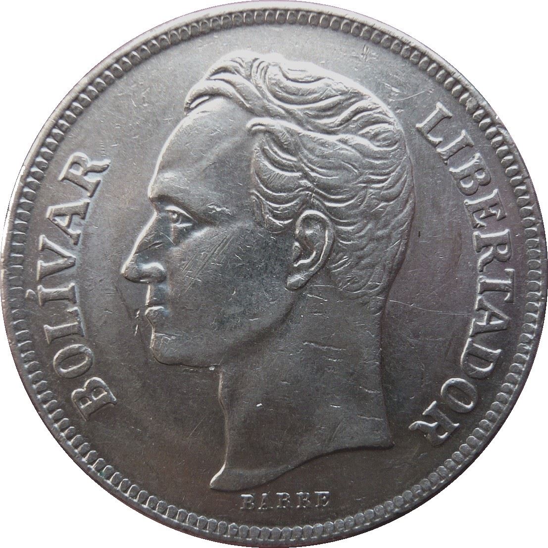 Venezuela | 5 Bolivares Coin | Palomo Horse | Simon Bolivar | KM53 | 1977 - 1988