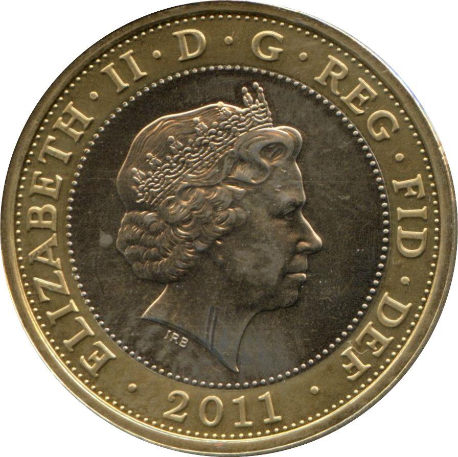 Verenigd Koninkrijk 2 Ponden Munt | Elizabeth II 4e portret | Mary Rose | 2011