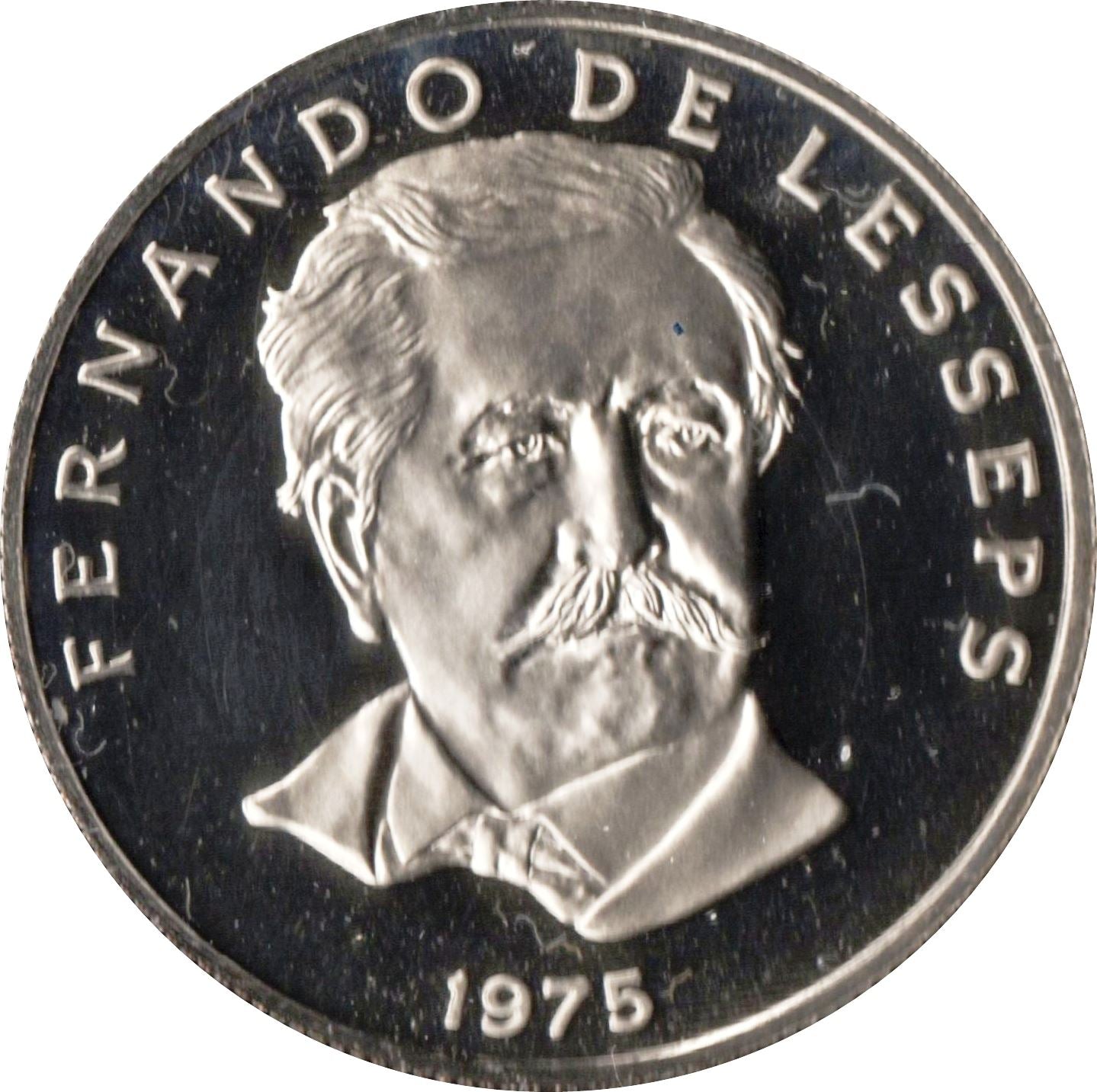 Panama 50 Centesimos Coin | Fernando de Lesseps | KM38 | 1975 - 1982