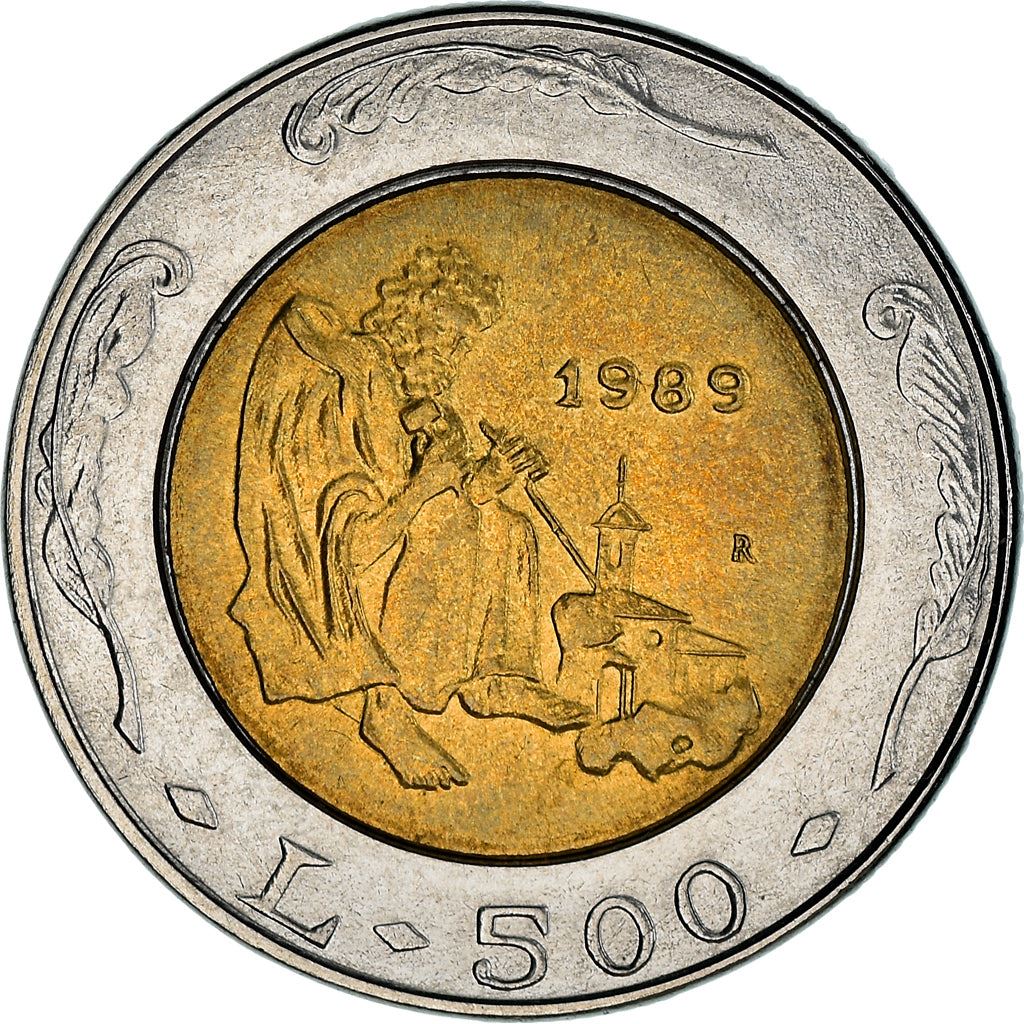 San Marino | 500 Lire Coin | Saint Marinus | Km:239 | 1989