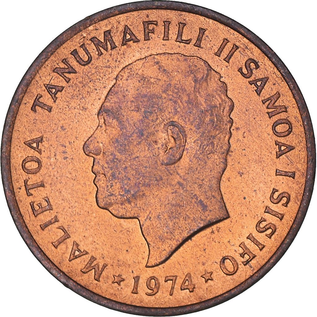 Samoa | 1 Sene Coin | Malietoa Tanumafili II | Coconut | Km:12 | 1974 - 1996