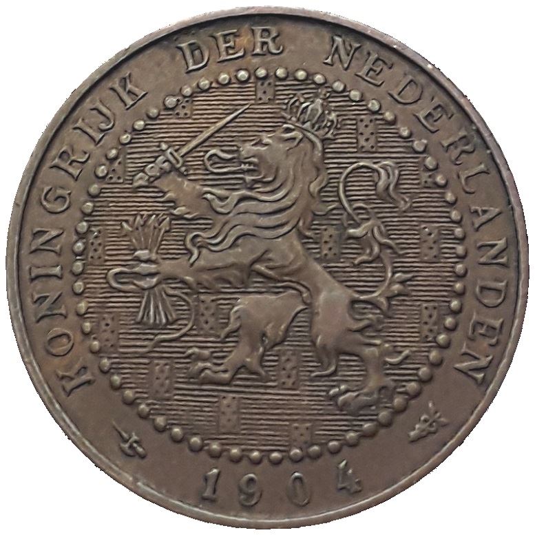 Netherlands | 1 Cent Coin | A Lion | Bronze | KM:132 | 1902-1907
