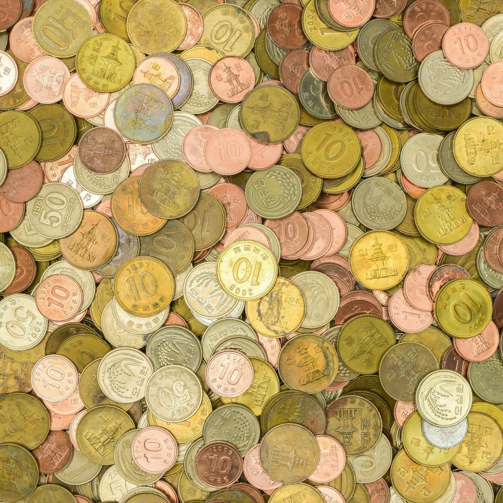 5 Mixed Coins From South Korea | Won | 1966 - 2022